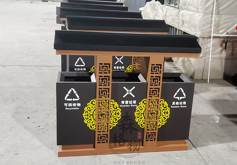 河南花箱案例：雕刻藝術(shù)垃圾箱